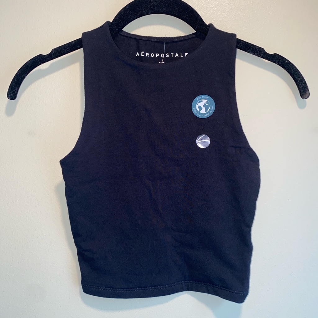 Xs Black Halter Basic Top